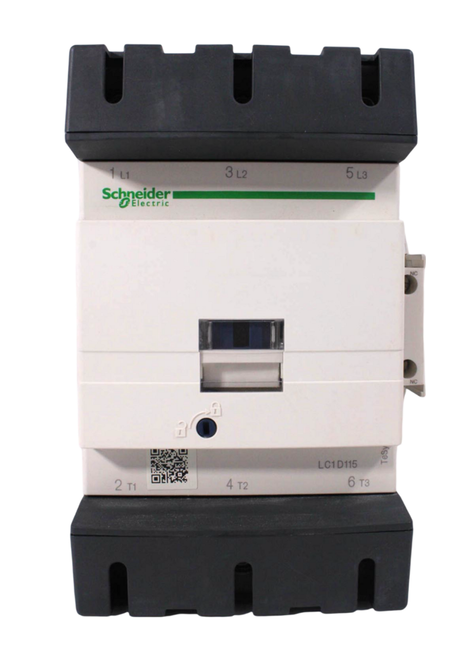 Schneider Electric LC1D115T6 Magnetic Contactor 115A 75HP at 480V 100kA 3PH 3NO, 480V 60Hz Coil