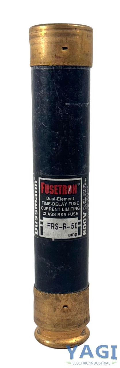 Bussmann Fusetron FRS-R-50 Fuse 50A 600V Dual Element Time Delay Current Limiting