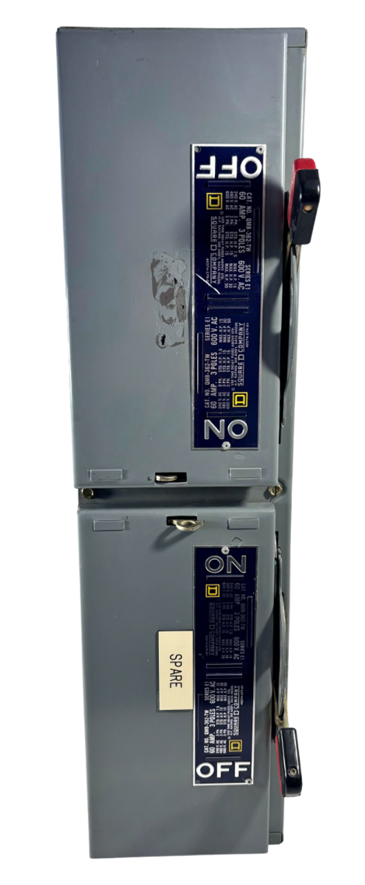 Square D QMB362TW Panelboard Switch - 60/60A 600V 3P NEMA KS1 3PH Fusible Twin Switch
