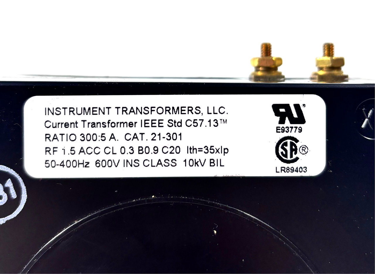 Instrument Transformers 21-301 Current Transformer 300:5A 50-400Hz 600V 10kV BIL