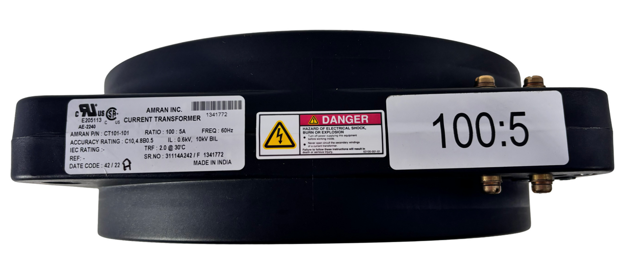 Amran CT101-101 Current Transformer 100:5A 60Hz C10,4.8B0.5 0.6kV 10kV BIL