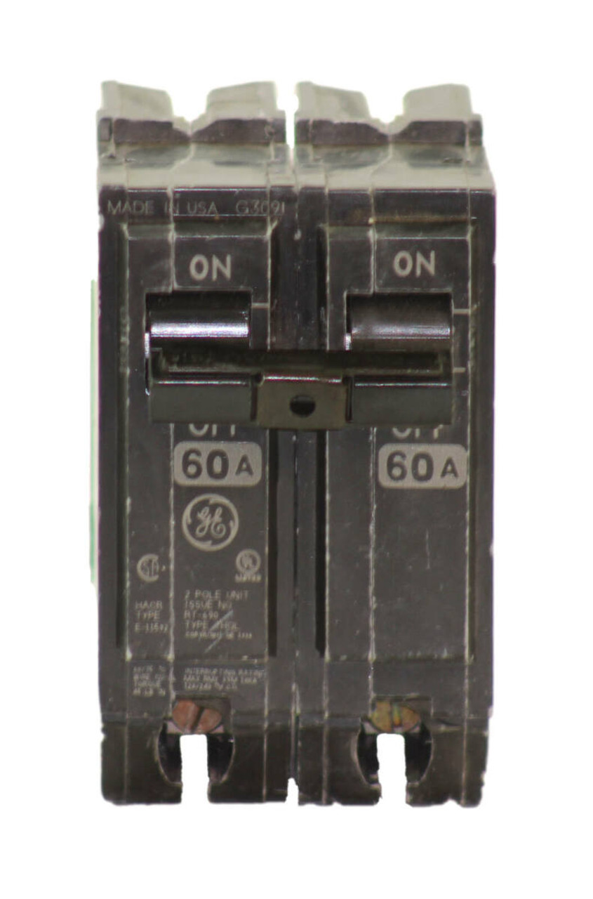 General Electric THQL2160 Breaker 60A 240V 2P 1PH 10kA LI Plug-In Thermal Magnetic