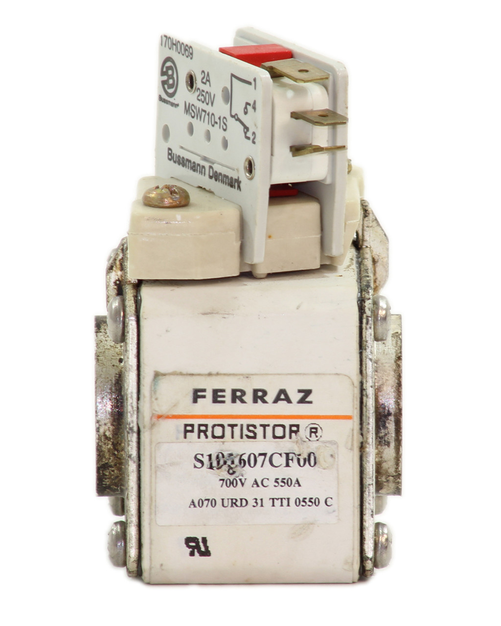 Ferraz S101607CF00 Protistor Fuse - 550A 700V w/ MSW710-1S Microswitch