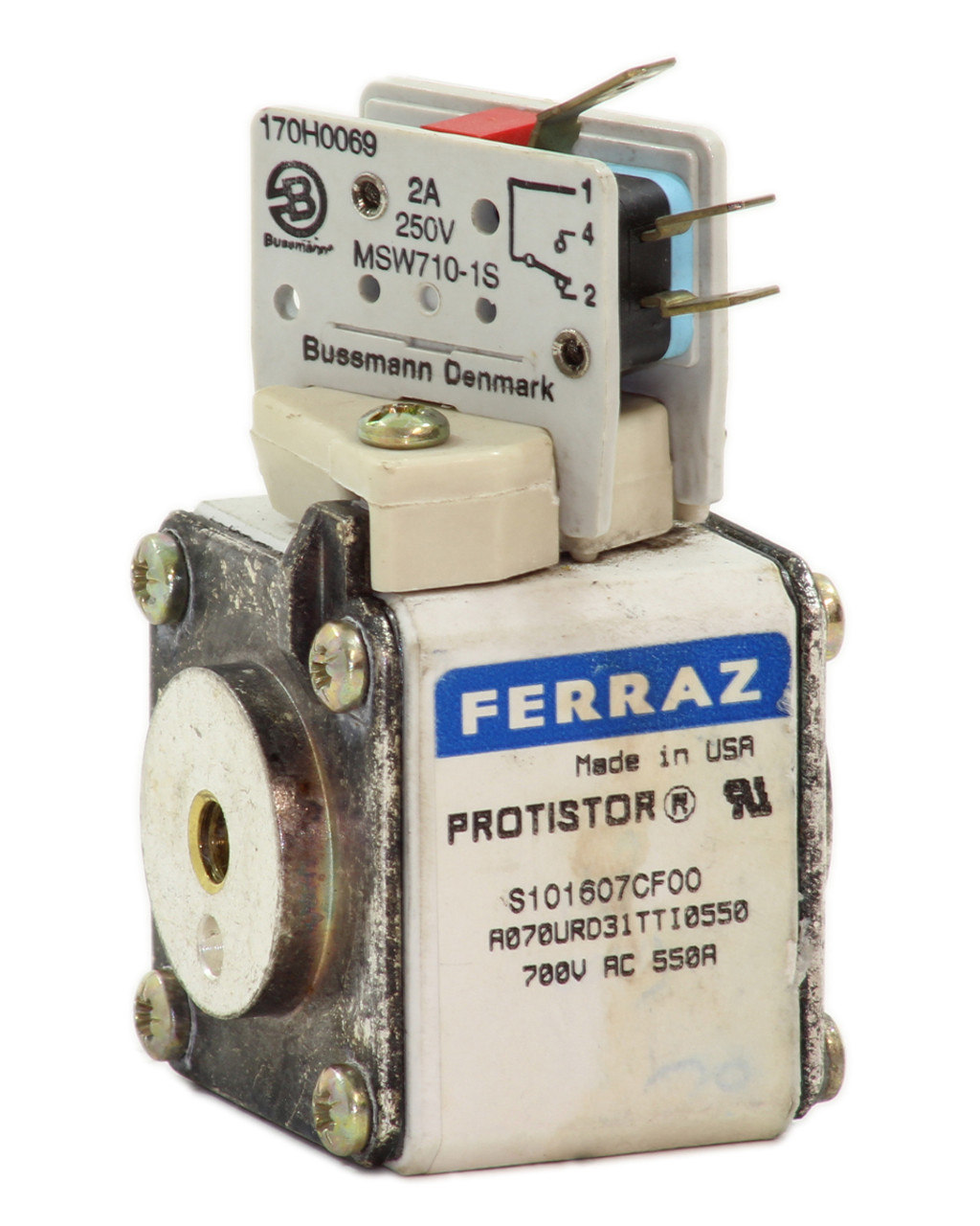 Ferraz S101607CF00 Protistor Fuse 550A 700V w/MSW710-1S Microswitch