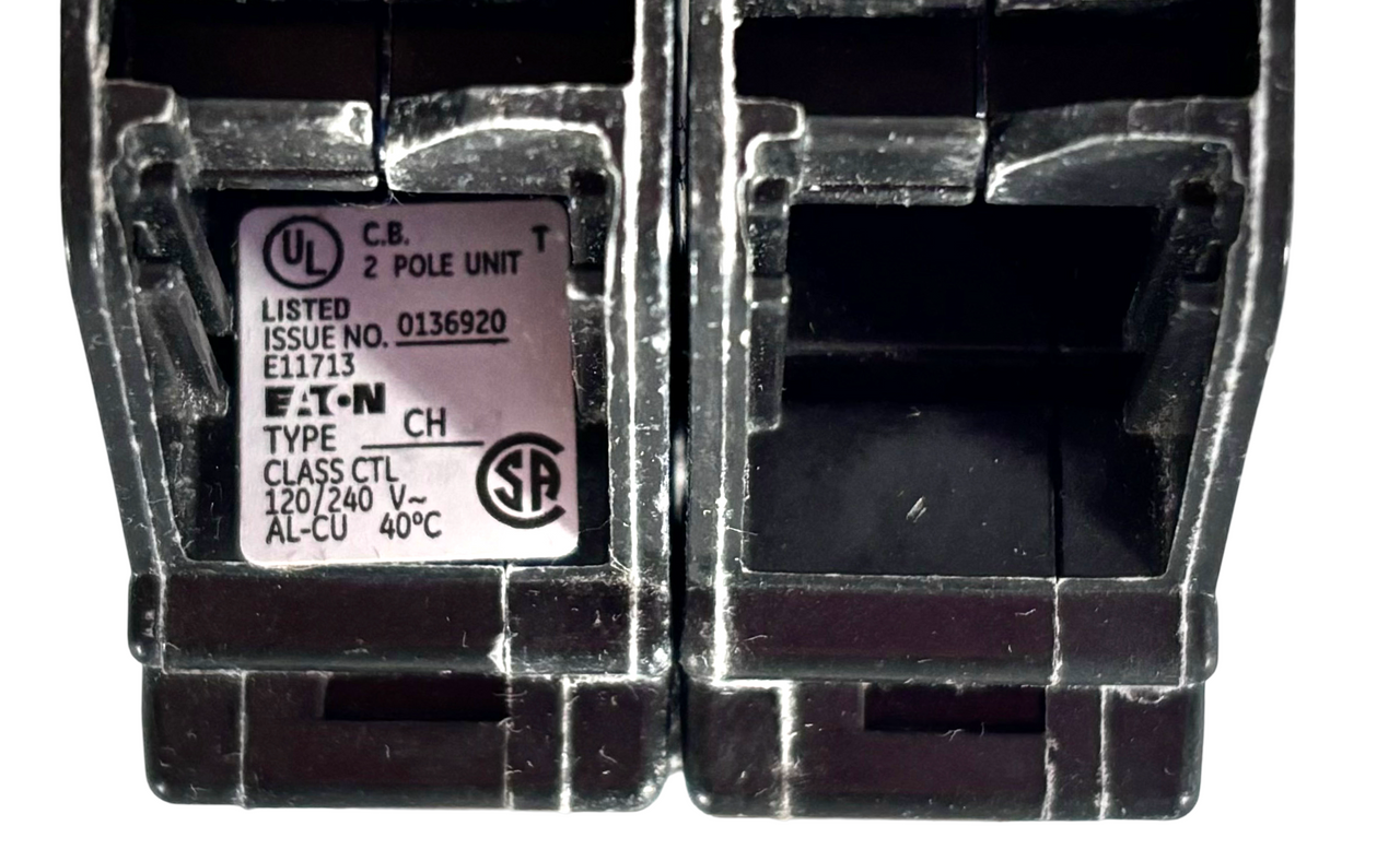 Eaton CHF240 Breaker 40A 120/240V 2P 1PH 10kA Trip Flag Type CH Loadcenter