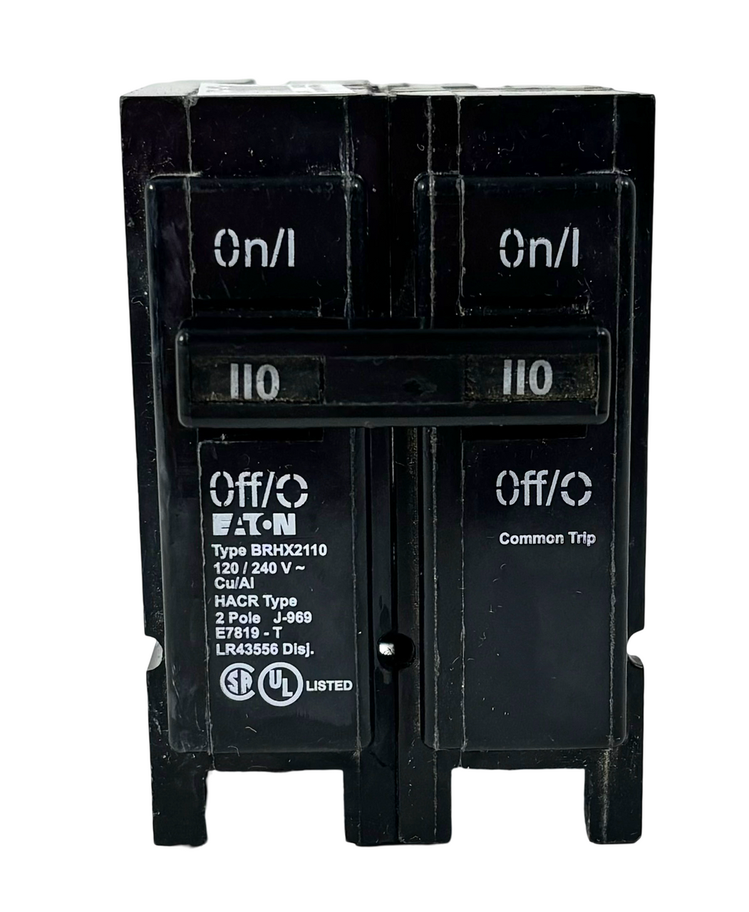 Eaton BRHX2110 Breaker 110A 120/240V 2P 1PH 22kA Plug-On Non-Interchangeable