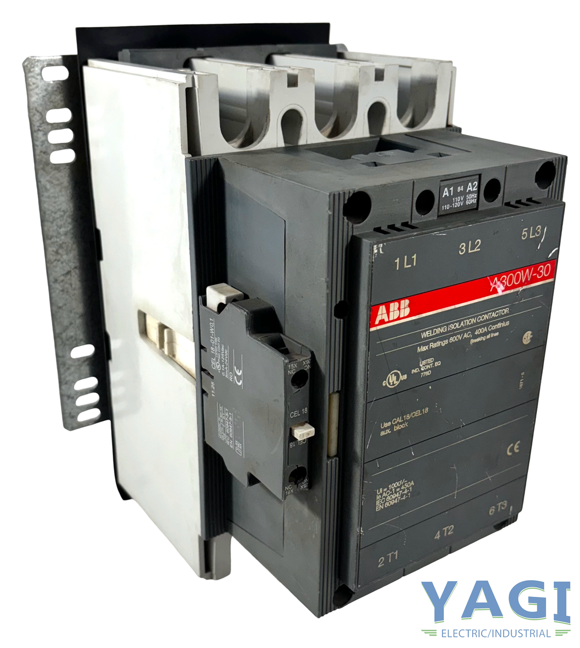 ABB A300W-30 Welding Isolation Contactor 400A Continuous 600V 3P 3PH