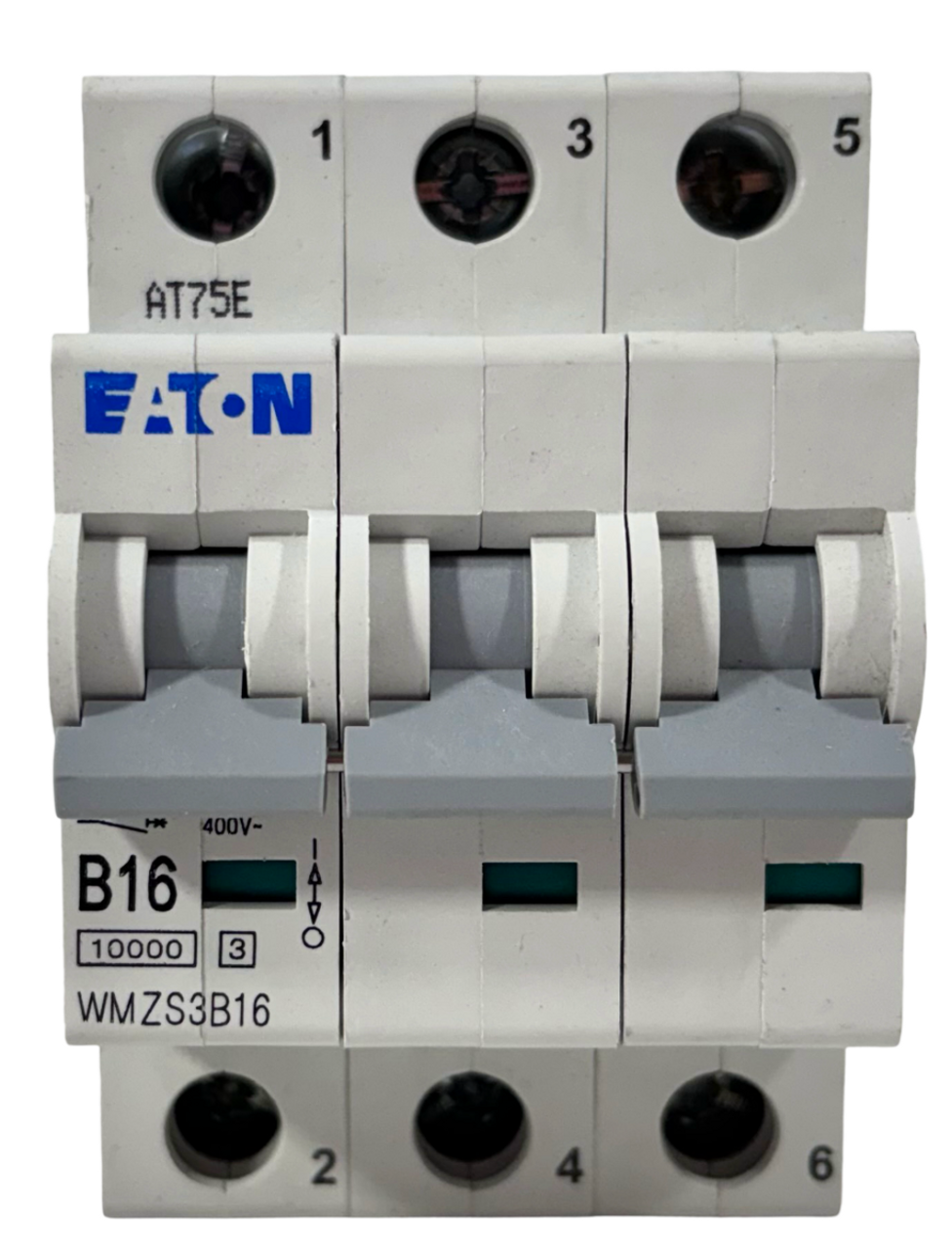 Eaton WMZS3B16 Breaker 16A 277/480V 3P 3PH 10kA Type B DIN Rail Thermal Magnetic