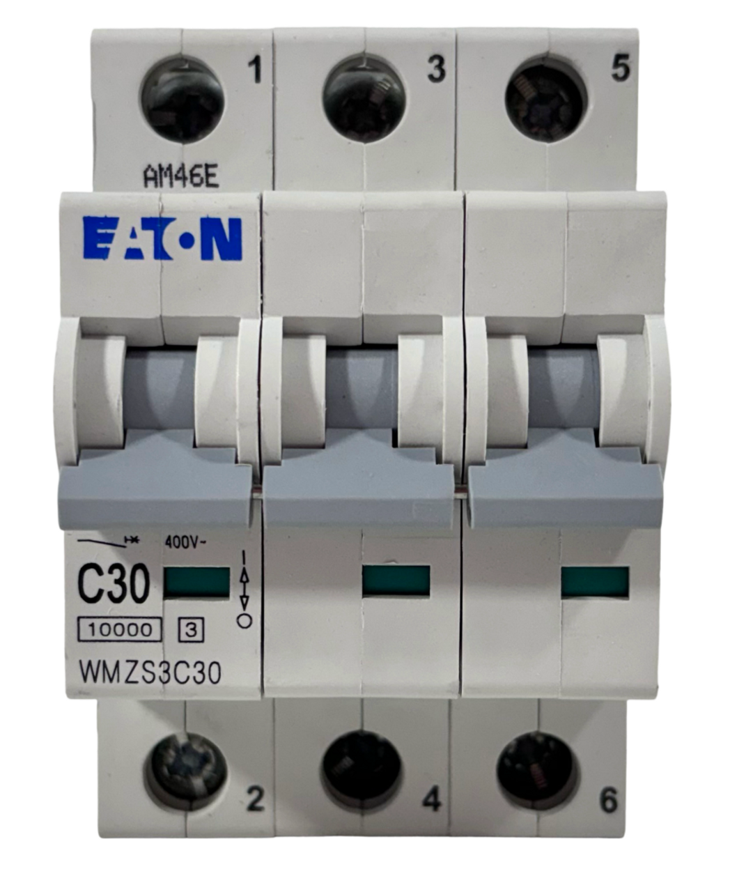 Eaton WMZS3C30 Breaker 30A 277/480V 3P 3PH 10kA Type C Feed-Thru LI Thermal Magnetic