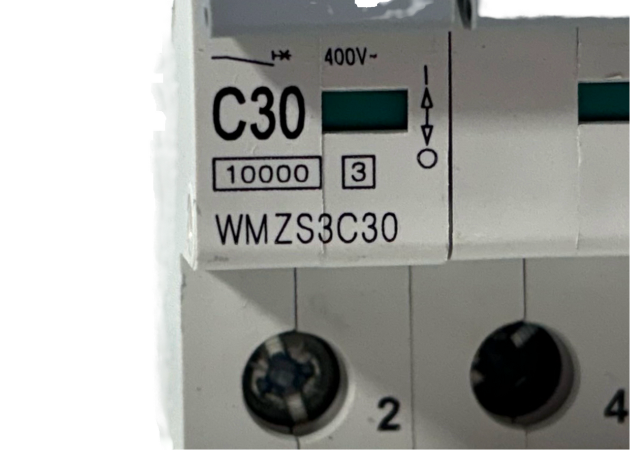 Eaton WMZS3C30 Breaker 30A 277/480V 3P 3PH 10kA Type C Feed-Thru LI Thermal Magnetic