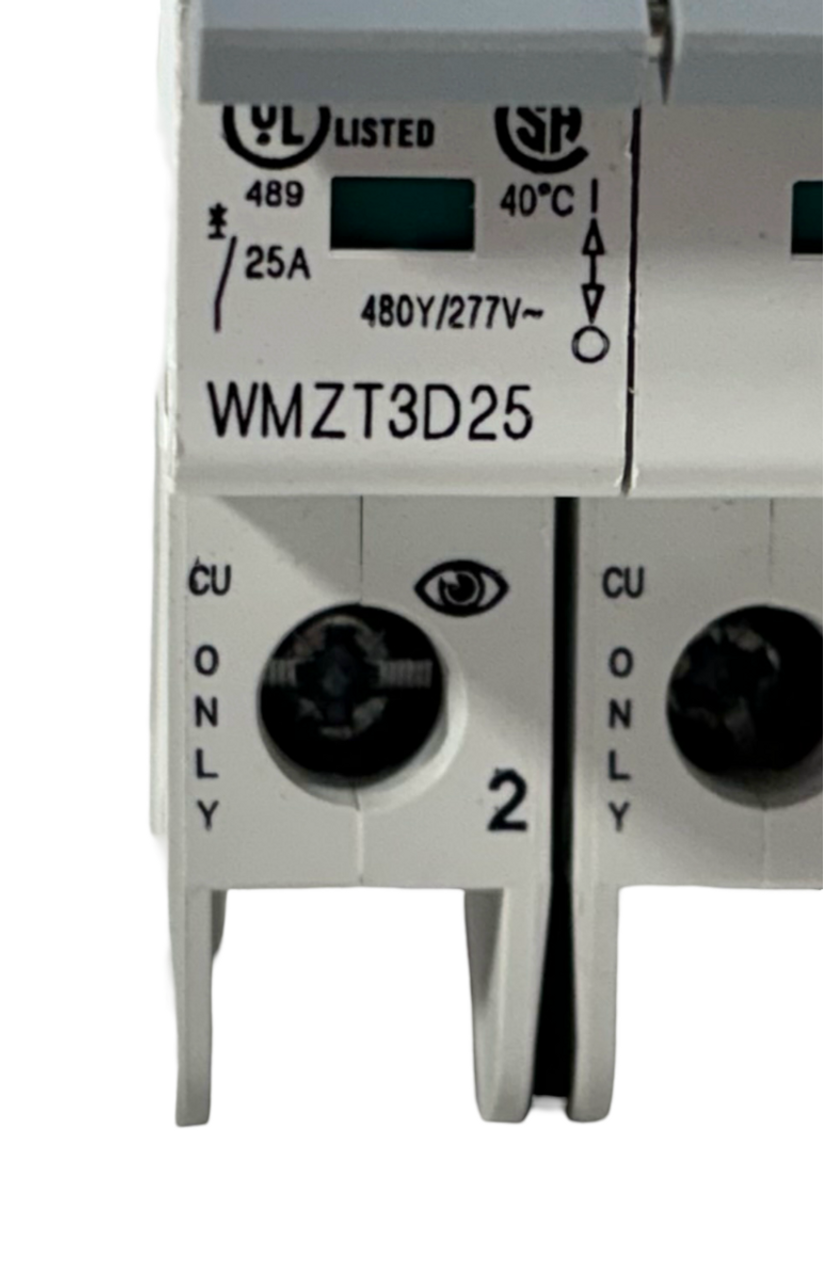 Eaton WMZT3D25 Breaker 25A 480V 3P 3PH 10kA Din Rail