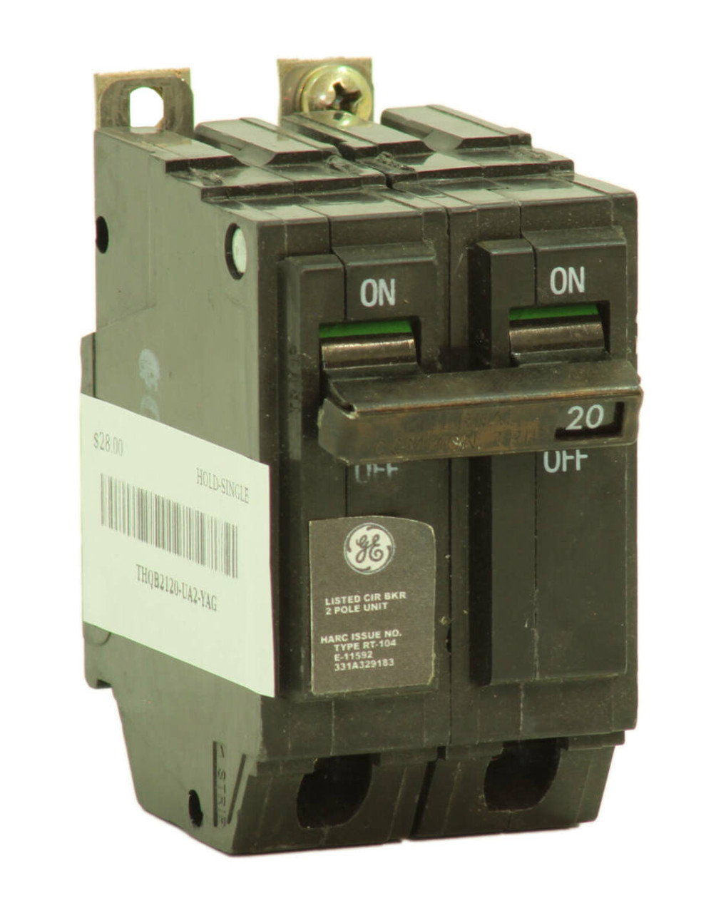 General Electric - THQB2120 Breaker 20A 120/240V 2P 10kA Bolt-On