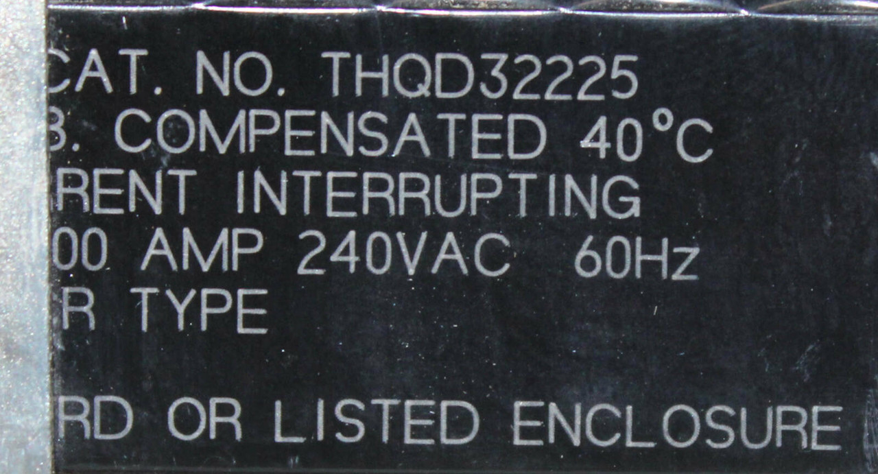 General Electric THQD32225 Breaker 225A 240V 3P 22kA Bolt-On w/Lockout