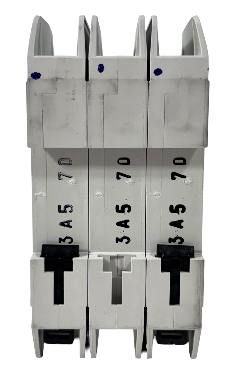 Eaton WMZT3D07 Breaker, 7A 10kA 3P 3PH 480Y 277V D Curve DIN Rail