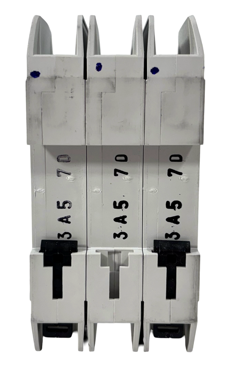 Eaton WMZT3D07 Circuit Breaker | 7A | 3-Pole | 480Y/277V | 10kA | D Curve | DIN Rail | Screw Terminals
