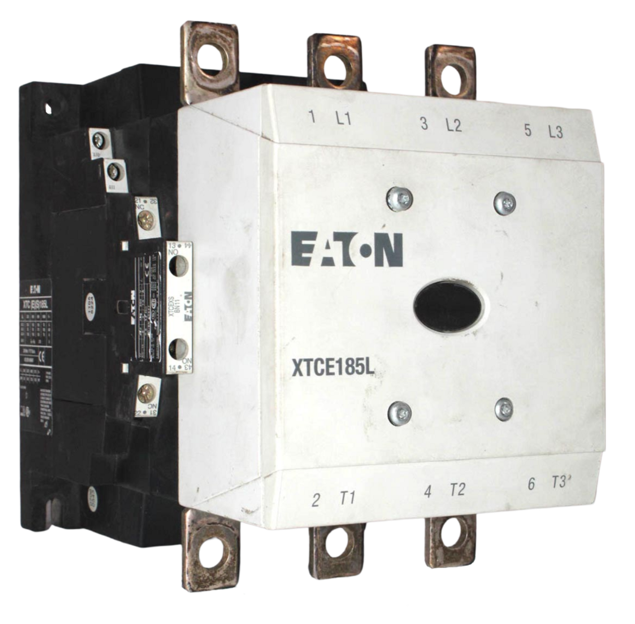 Eaton XTCE185L Contactor 225A 600Vm 3P 3PH 24-48V Coil w/2 Auxiliary XTCEXS BN11