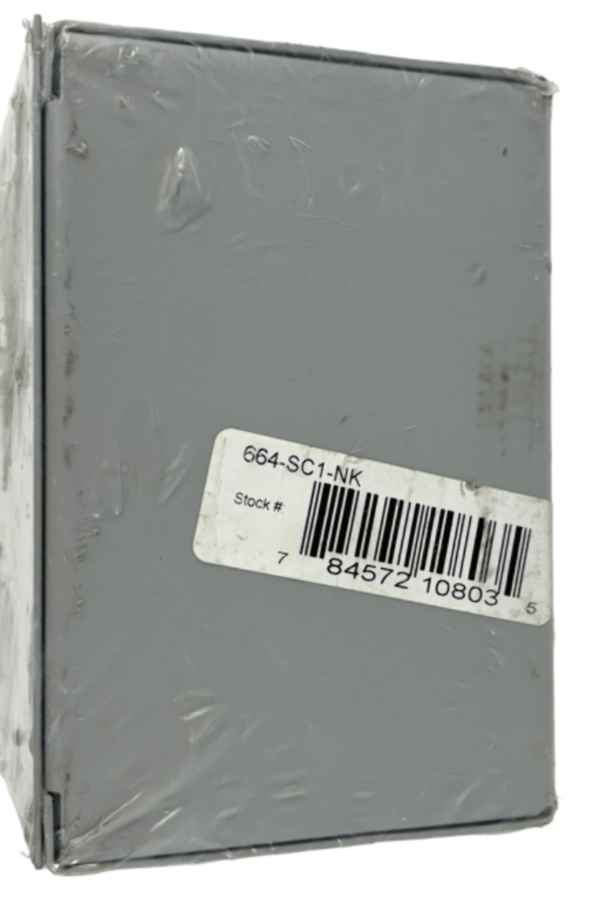 Milbank 664-SC1-NK Pull Box 6 x 6 x 4 Inch NEMA 1 Screw Cover Steel Gray Power Coat