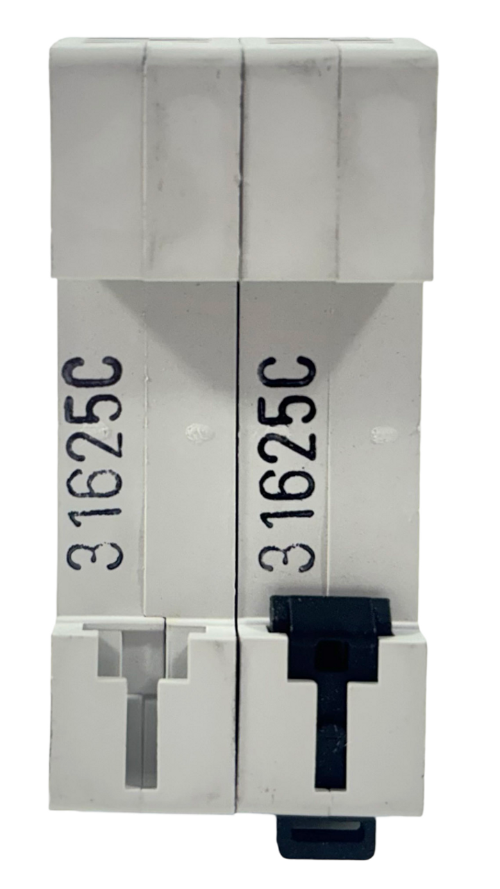 Eaton WMZS2C25 Breaker 25A 480/277V 2P 1PH 10kA Type C DIN Rail Feed-Thru LI