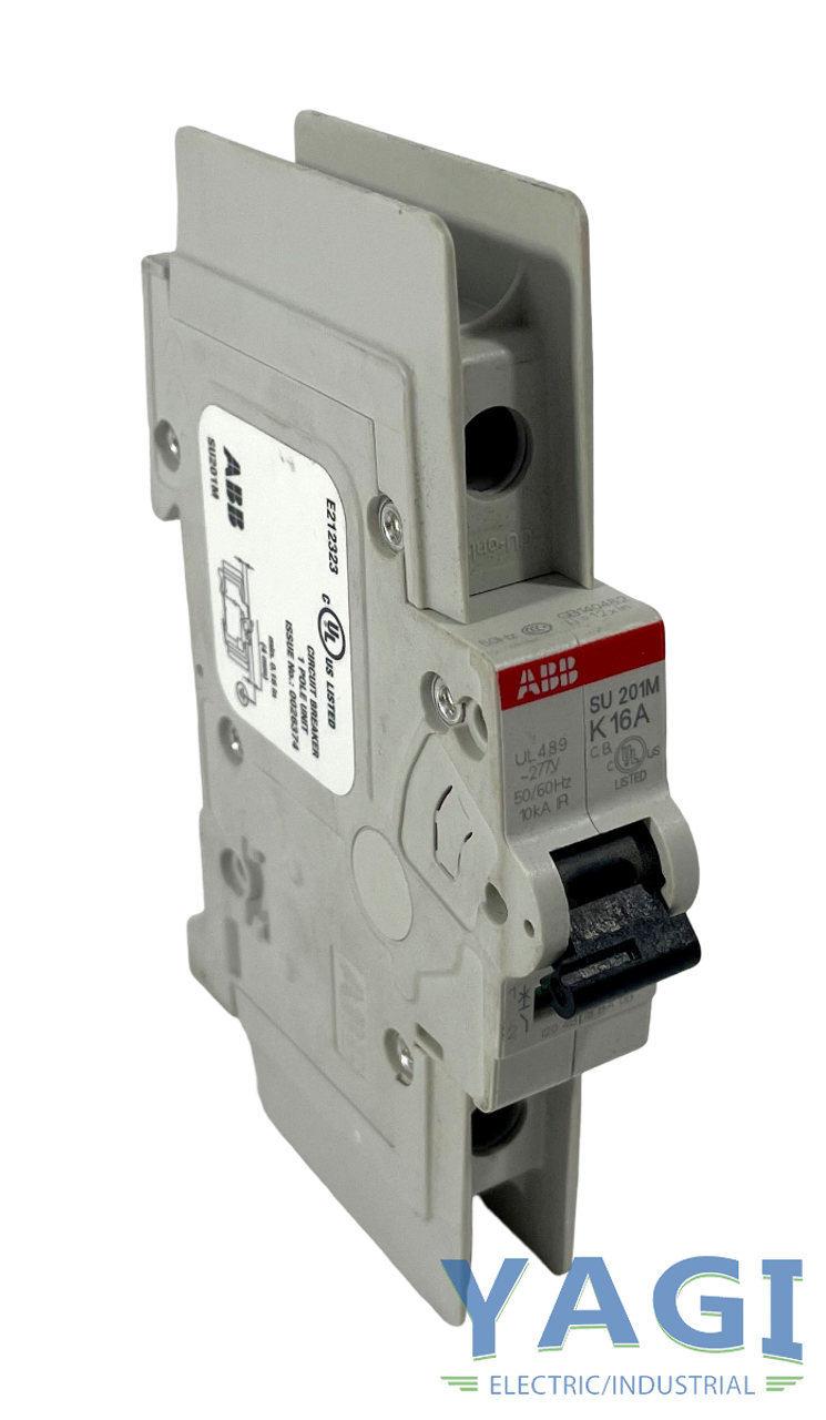 ABB SU201M-K16A Breaker 16A 277V 1P 10kA Trip Curve K DIN Rail Mount