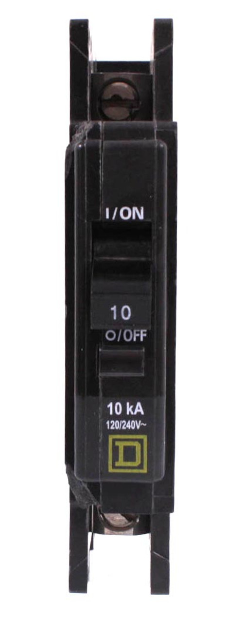 Square D QOU110 Breaker 10A 120/240V 1P 1PH 10kA Din Rail Molded Case