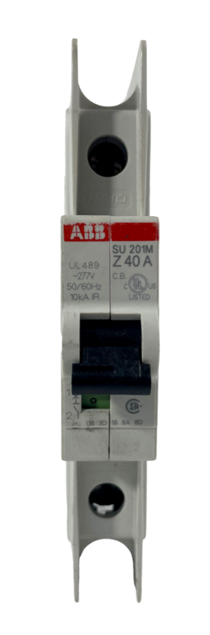 ABB SU201M-Z40A Breaker 40A 277V 1P 10kA Trip Curve Z DIN Rail Mount