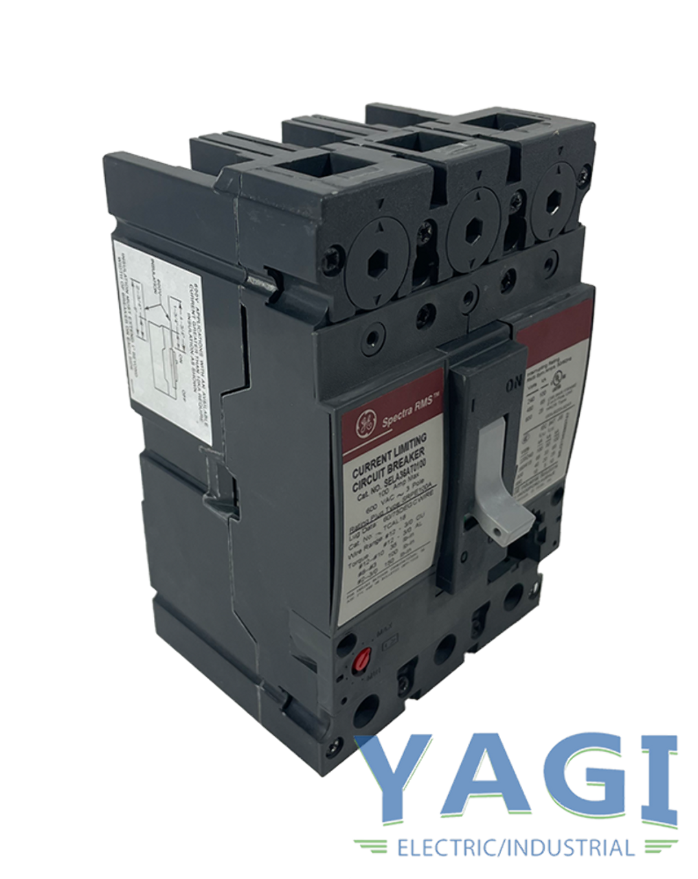 General Electric SELA36AT0100 Breaker 100A 600V 3P 25kA Spectra RMS Current Limiting