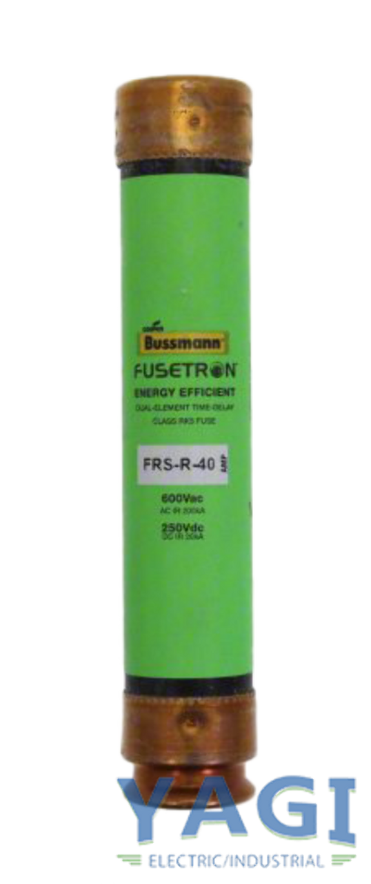 Bussmann Fusetron FRS-R-40 Fuse 40A 600V 200kA Class RK5 Dual-Element Time-Delay