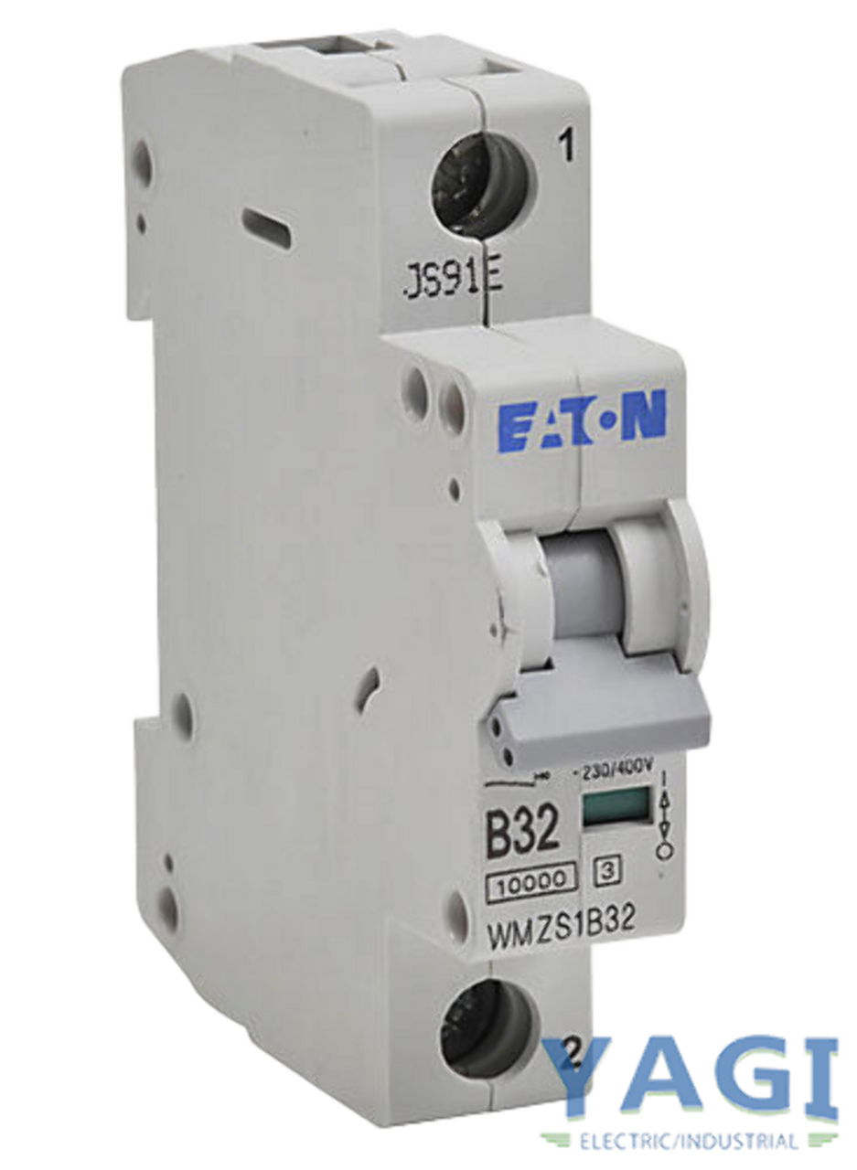 Eaton WMZS1B32 Breaker 32A 277V 1P 1PH 10kA Type B DIN Rail Trip Indicator