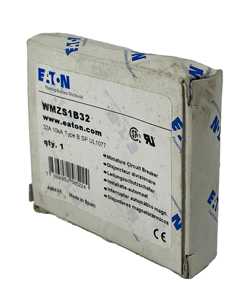 Eaton WMZS1B32 Breaker 32A 277V 1P 1PH 10kA Type B DIN Rail Trip Indicator