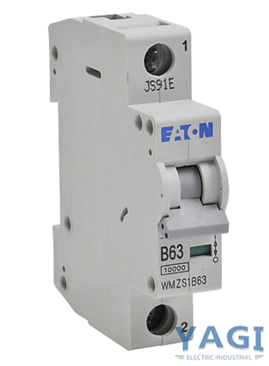 Eaton WMZS1B63 Breaker 63A 277/480V 1P 1PH 10kA Type B DIN Rail Trip Indicator Standard Terminal