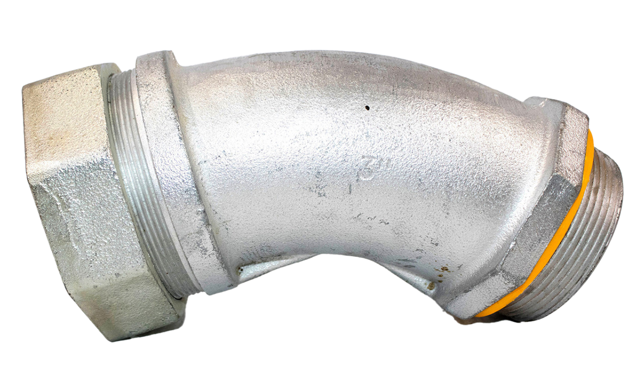 Eaton LT30045 Liquidator Liquidtight Connector 3 Inch 45 Degree FMC Non-Insulated