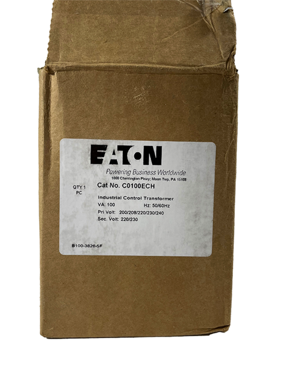 Eaton C0100ECH Transformer 0.1kVA PV: 200/208/220/230/240 SV: 220/230 50/60Hz