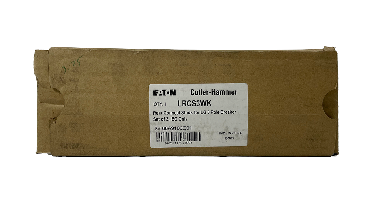 Eaton LRCS3WK Rear Connect Studs 3P LG Frame J-K Frame Series C Set of 3 IEC Only