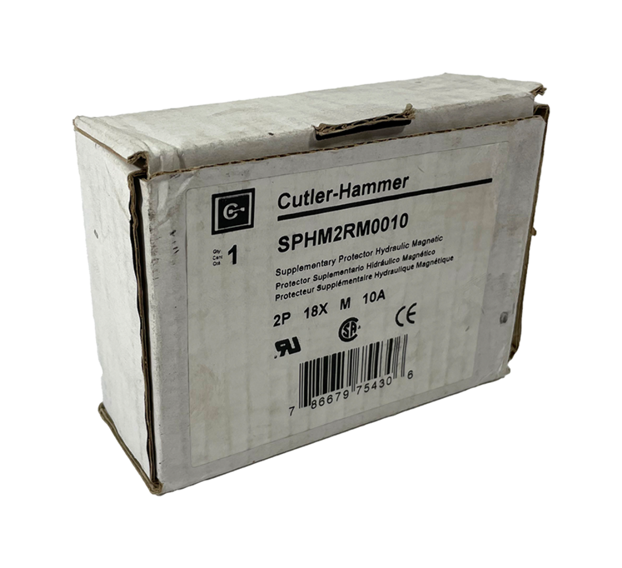 Cutler Hammer SPHM2RM0010 Sup Protector Hydraulic Magnetic 10A 480V 2P 3kA DIN Rail