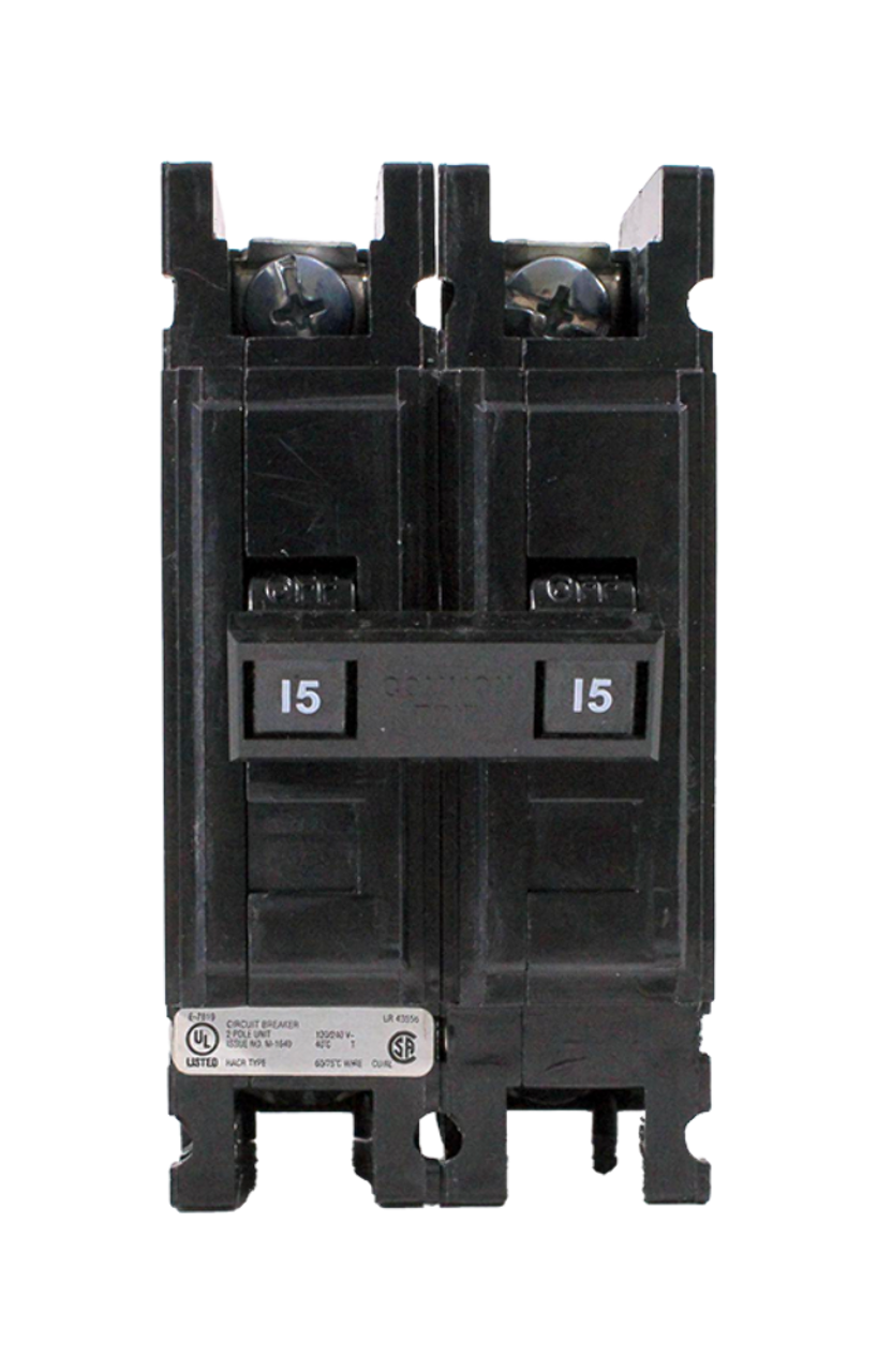 Eaton QCPHW2015 Breaker 15A 120/240V 2P 10kA Quicklag