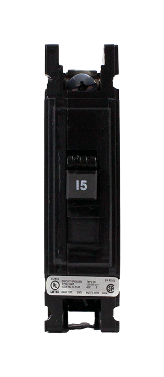 Eaton QCP1015 Breaker 15A 120/240V 1P 10kA Quicklag