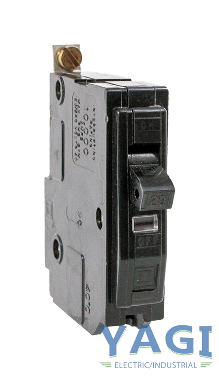 Square D Q0B120 Breaker 20A 120/240V 1P 10kA Bolt-On Molded Case