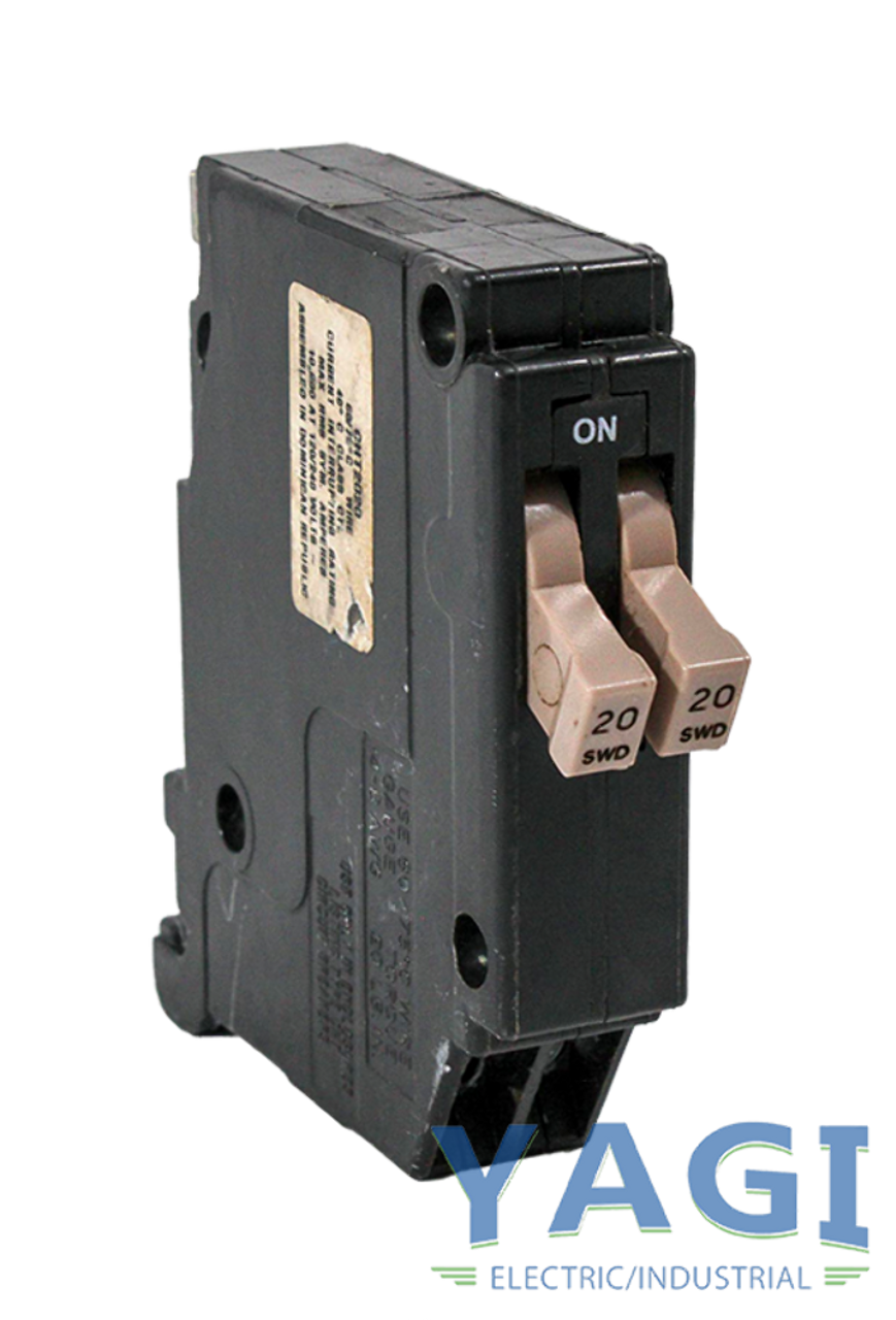 Eaton CHT2020 Breaker 20A 120/240V 1P 10kA Plug-In Thermal Magnetic Twin
