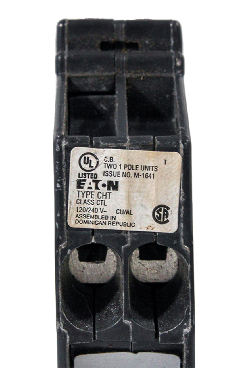 Eaton CHT2020 Breaker 20A 120/240V 1P 10kA Plug-In Thermal Magnetic Twin