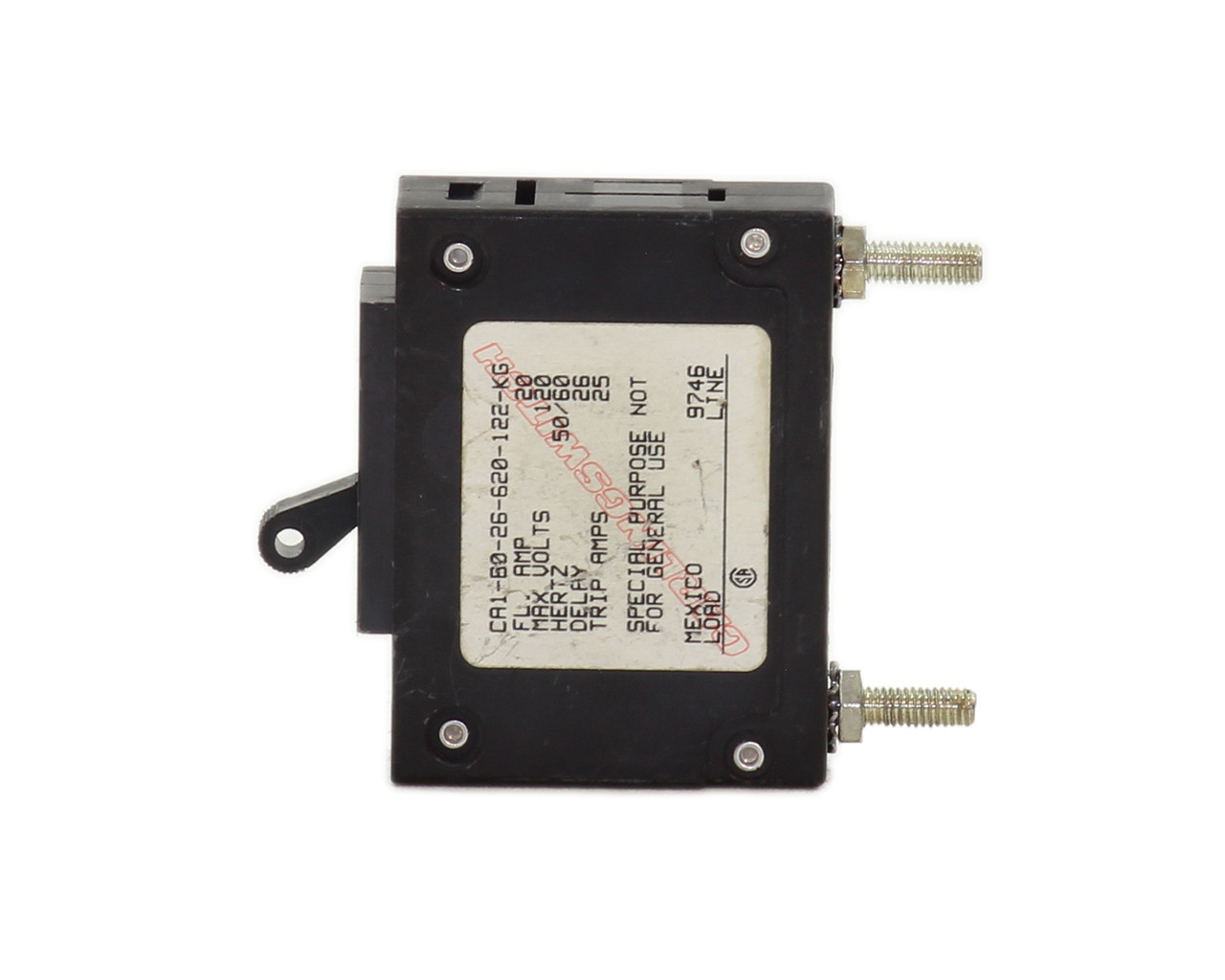 Carling Switch CA1-60-26-620-122-KG Breaker 20A 120V 1P 50/60Hz