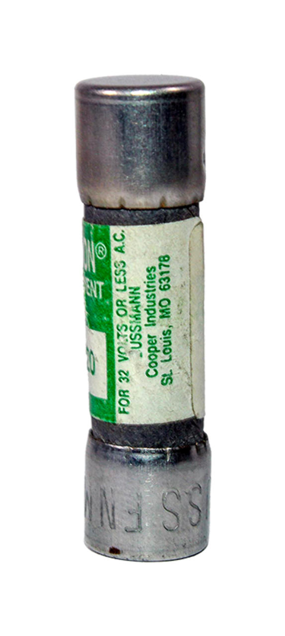 Bussmann Fusetron FNM-20 Fuse 20A 250V 10kA Midget Class Dual-Element Time Delay