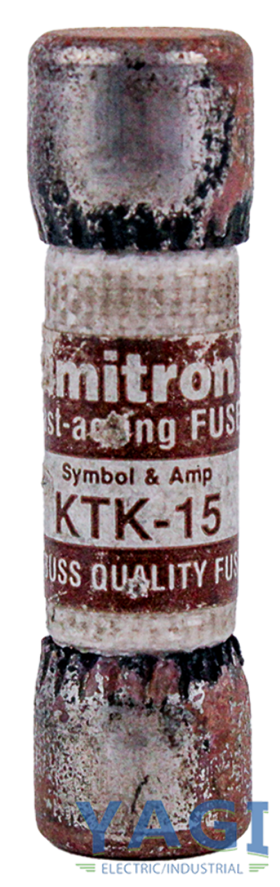 Bussmann Limitron KTK-15 Fuse 15A 600V 100kA Midget Class Low-Voltage