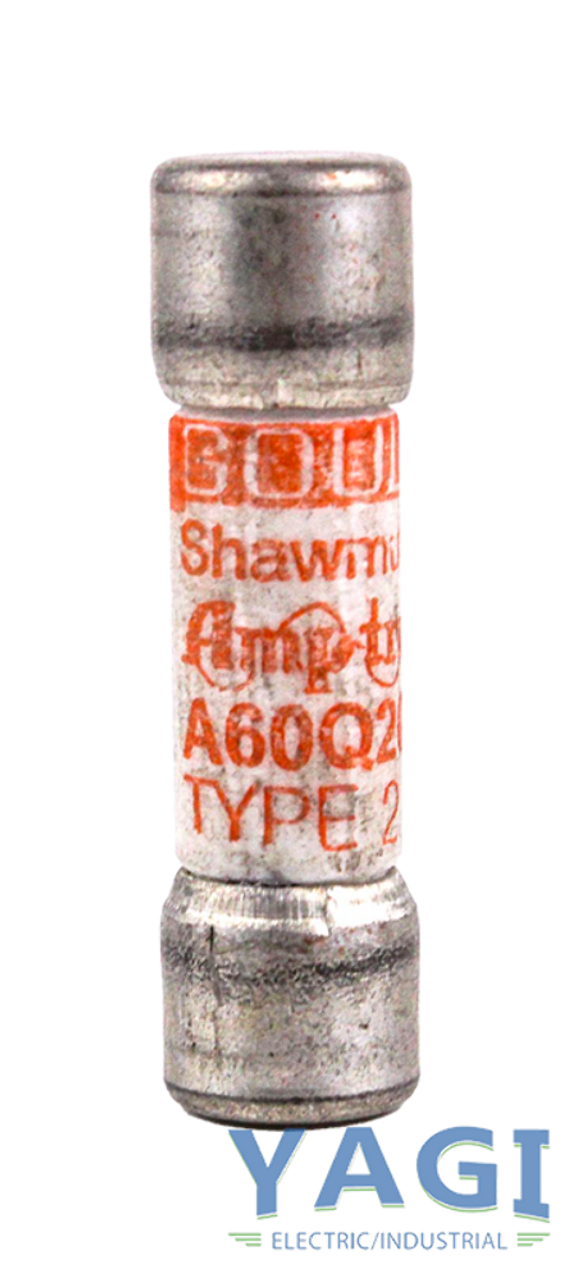 Shawmut Amptrap A60Q20 Fuse 20A 600V 200kA Class aR High-Speed Current-Limiting