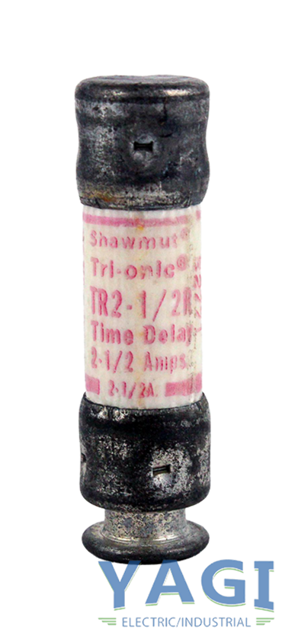 Gould Shawmut TR2-1/2R Fuse 2-1/2A 250V 200kA Class RK5 Tri-onic Time-Delay