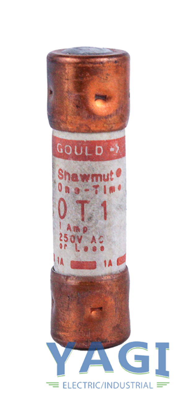 Gould Shawmut OT1 Fuse 1A 250V 50kA Class K5 One-Time Low-Voltage Fast-Acting