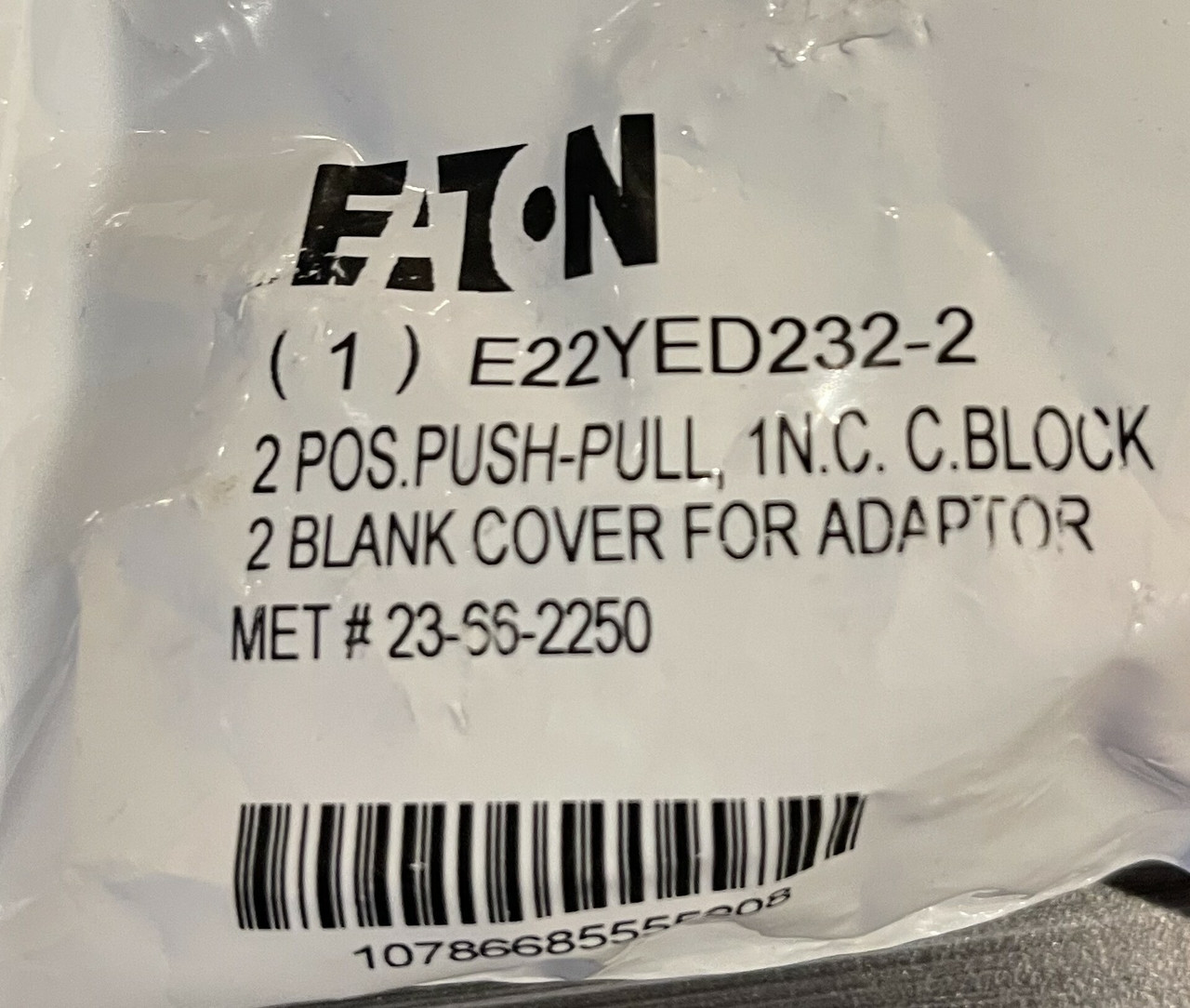 Eaton E22YED232-2 Pushbutton 440V Two-Position Push/Pull Operator Red