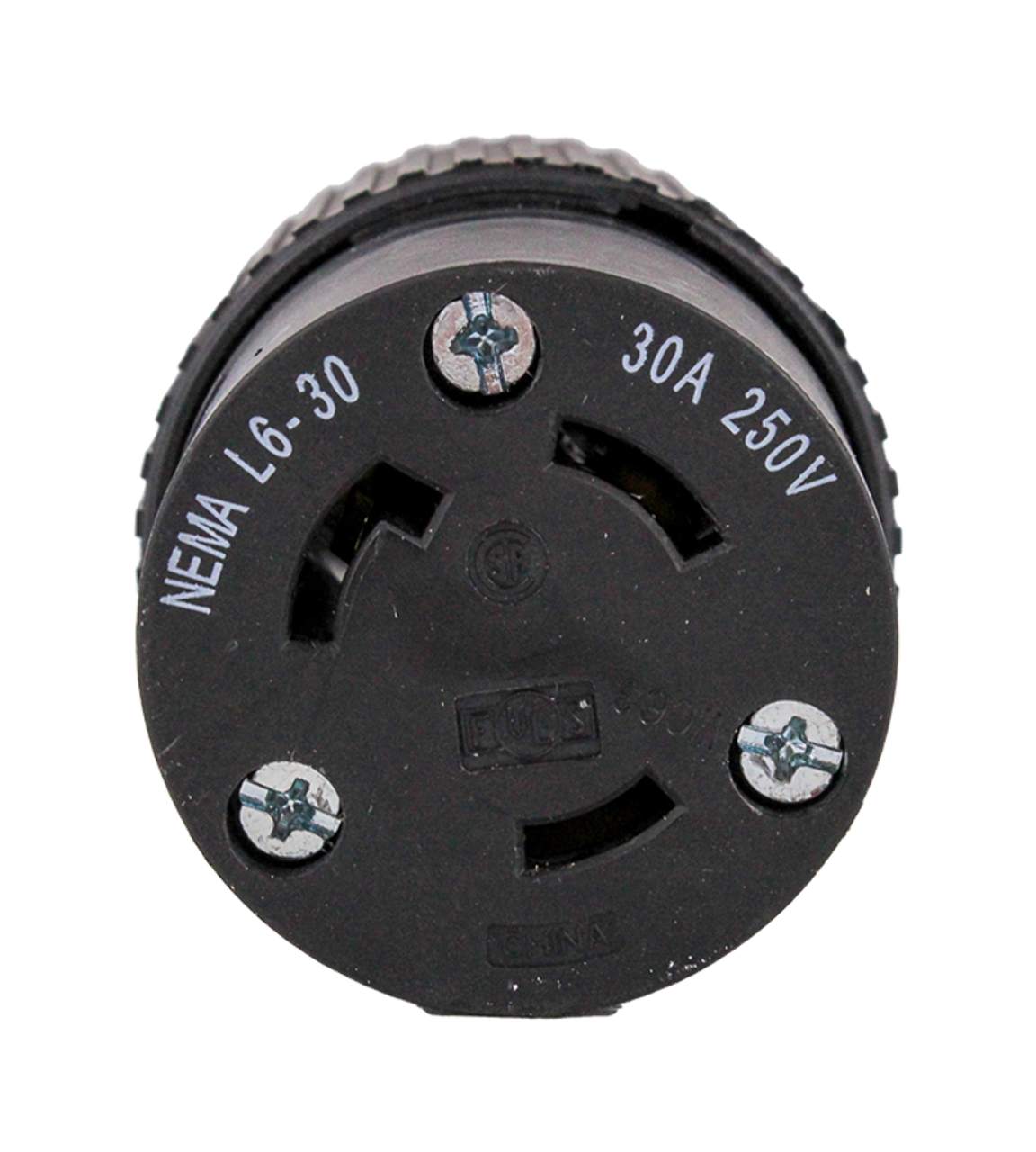 Hubbell HBL2623BK Twist Lock Turn & Pull Female Plug 30A 250V 2P 3W NEMA L6-30