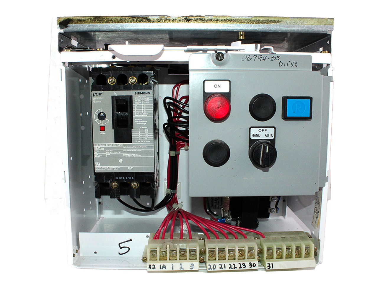 Siemens Model 95 MCC Bucket 12 Inch   with 30A ED63A030 Breaker | 600V 3-Pole 25kA Siemens Model 95 MCC Bucket 12 Inch   with 30A ED63A030 Breaker | 600V 3-Pole 25kA
