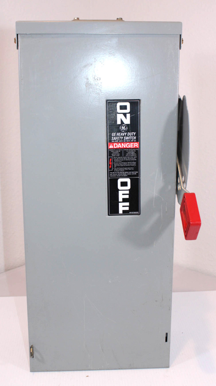 General Electric TH4323R Disconnect Safety Switch - 100A 240V NEMA 3R Fusible 3P