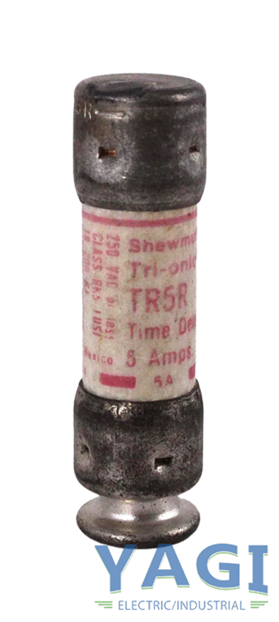 Gould Shawmut TR5R Fuse 5A 250V 200kA Class RK5 Tri-onic Time-Delay Cartridge
